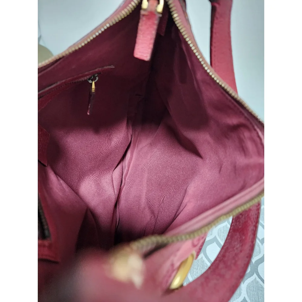 Gucci GG Canvas And Leather Horsebit Hobo Bag Pink